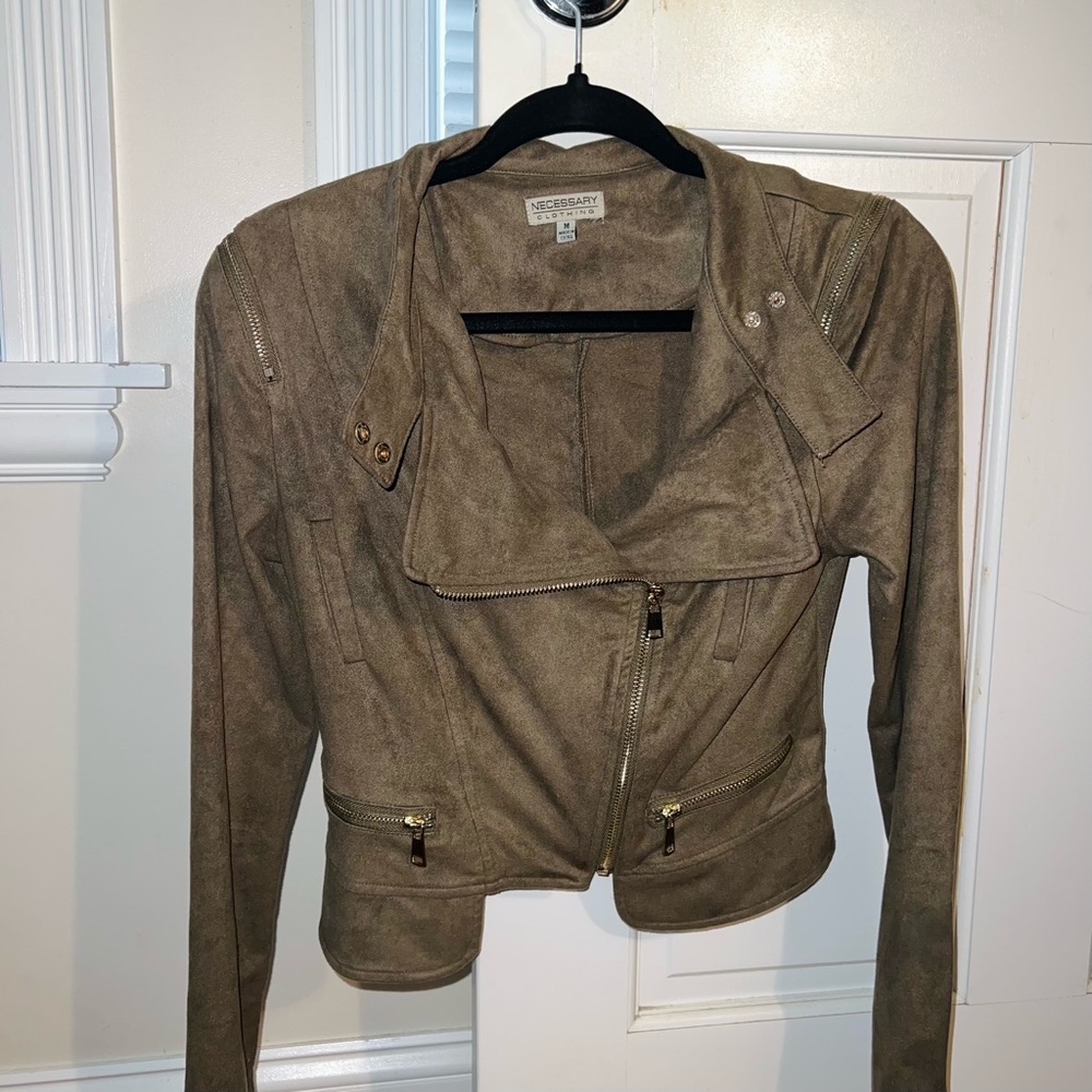 Green Necessary Clothing Moto Jacket